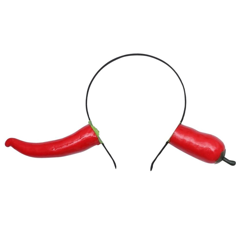 3806 Chili Pepper Headband for Adults - Funny Foam Hot Pepper Costume